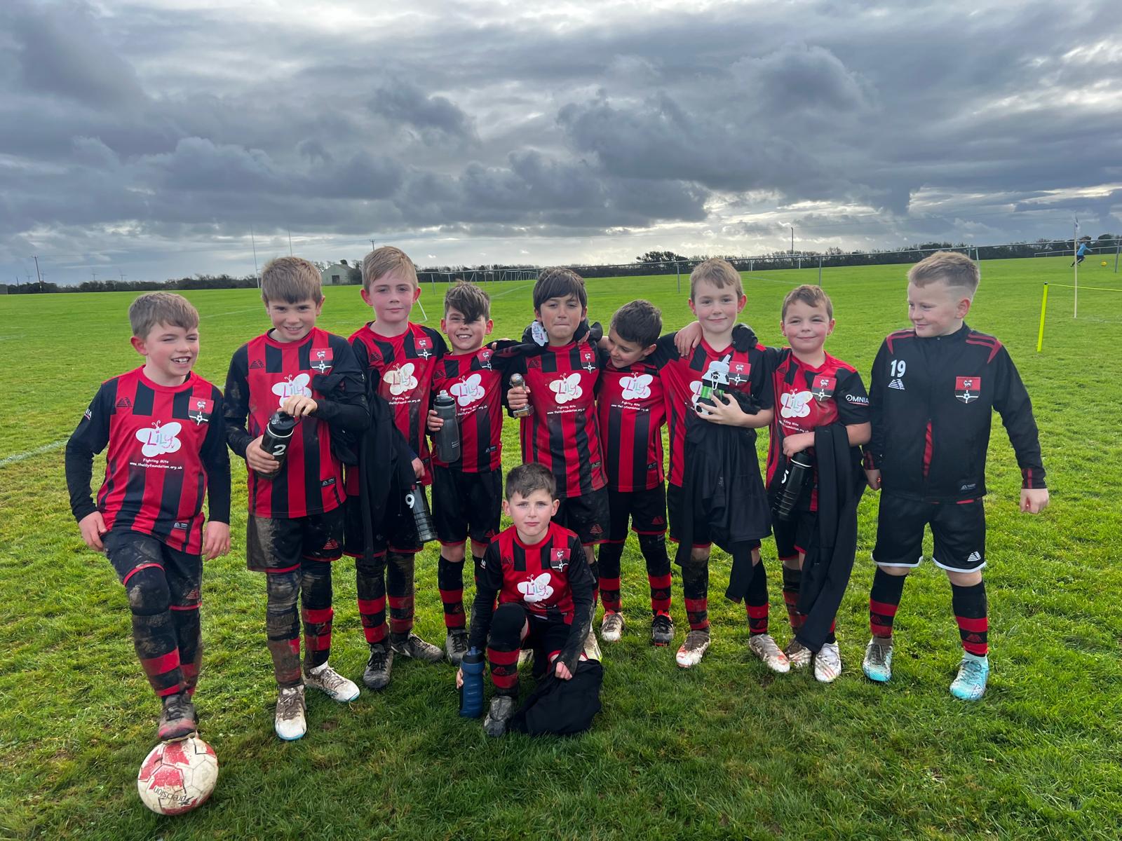 Redruth United youth team after a match
